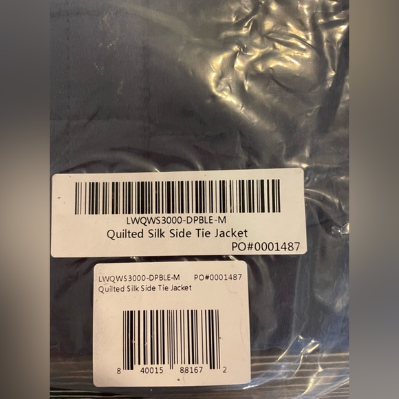 NWT Lunya Washable Silk Quilted Side Tie Jacket in Navy Size Medium - Picture 9 of 13